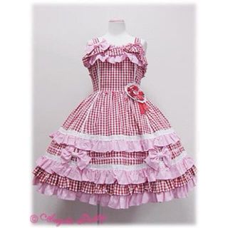 アンジェリックプリティー(Angelic Pretty)のAngelic pretty POPチェックジャンパースカート(ひざ丈ワンピース)