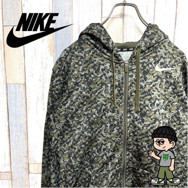 NIKE(ナイキ)の【美品】NIKE ナイキ フルジップ パーカー ジャージ 迷彩 カモ柄 裏起毛 メンズのトップス(パーカー)の商品写真