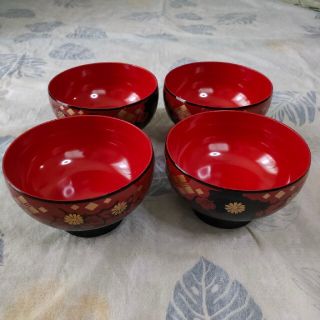 昭和レトロなお椀　4客セット(食器)