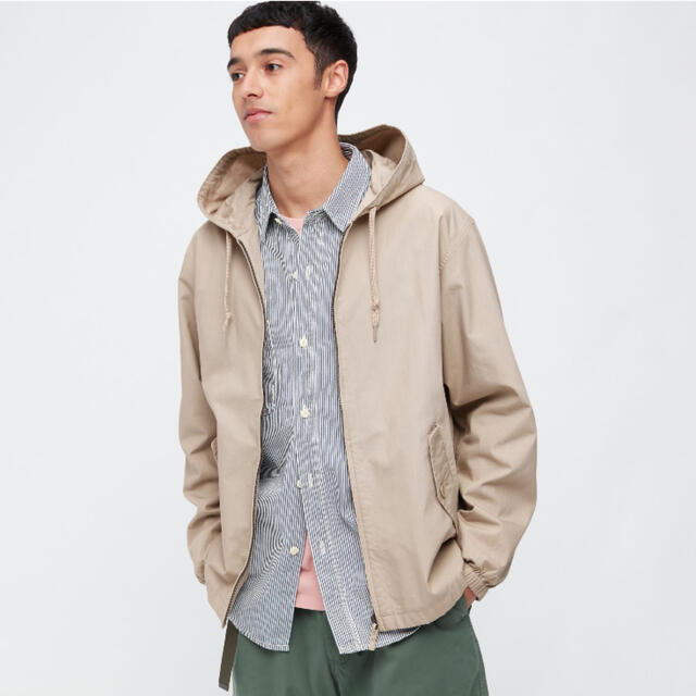 UNIQLO(ユニクロ)のユニクロ UNIQLO コットンパーカー ベージュ MEN：Ｌ メンズのトップス(パーカー)の商品写真