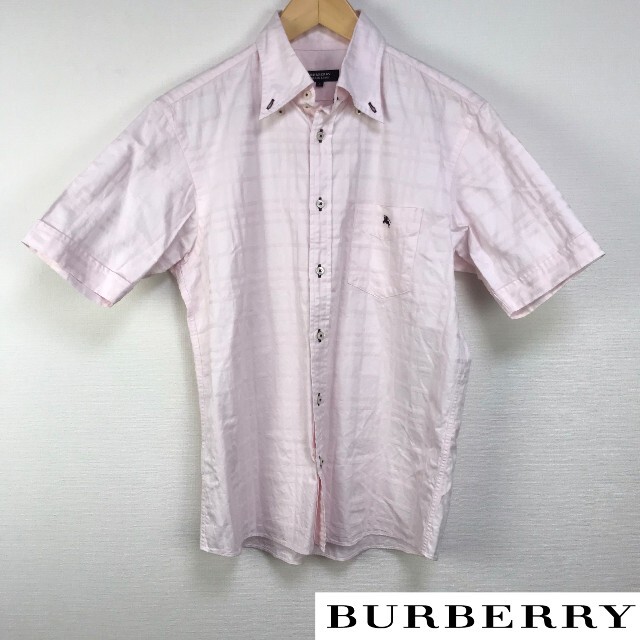 BURBERRY BLACK LABEL - 美品 BURBERRY BLACK LABEL 半袖シャツ ピンク