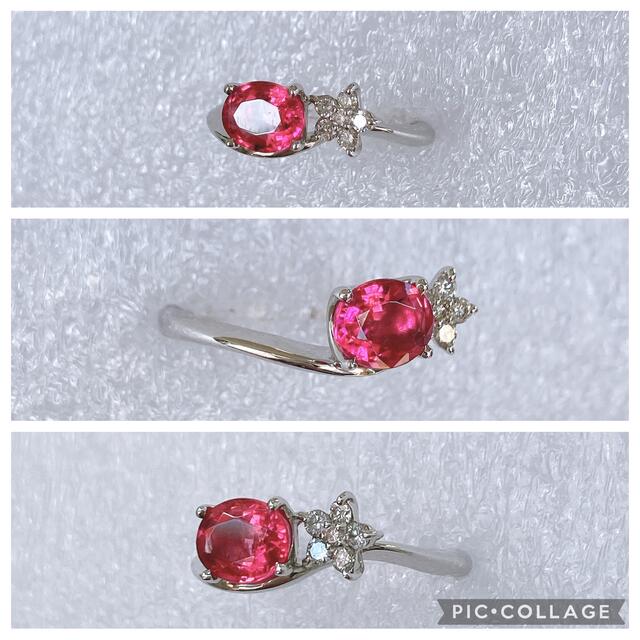 ✨新品✨ K18WG ピンクトルマリン 1.16ct ダイヤモンド 0.15ct レディースのアクセサリー(リング(指輪))の商品写真