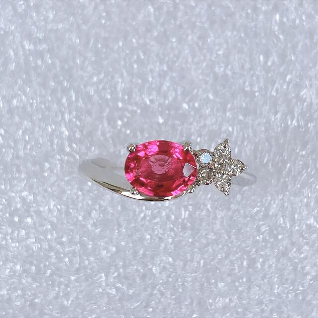 ✨新品✨ K18WG ピンクトルマリン 1.16ct ダイヤモンド 0.15ct レディースのアクセサリー(リング(指輪))の商品写真