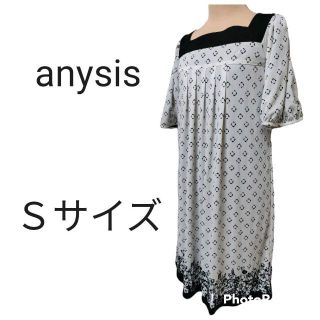 エニィスィス(anySiS)の【美品】anysys エニィスィス オンワード樫山 花柄ワンピース(ひざ丈ワンピース)