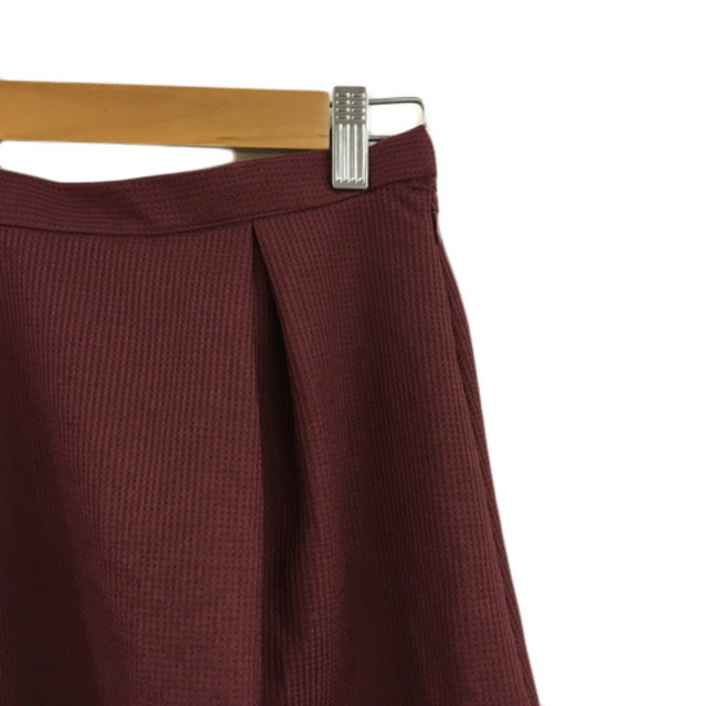 anySiS(エニィスィス)のエニィスィス エニシス スカート フレア 膝丈 無地 ウエストゴム 1 赤 紫 レディースのスカート(ひざ丈スカート)の商品写真