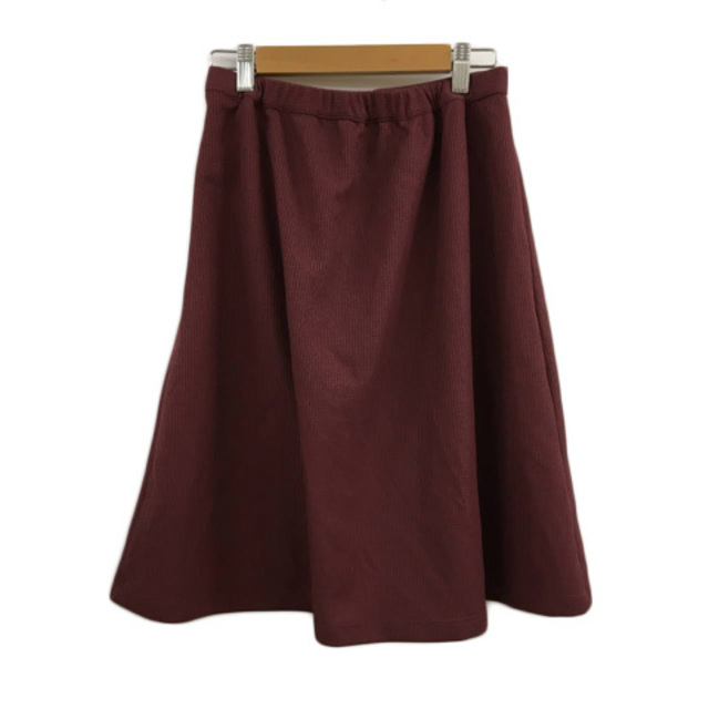 anySiS(エニィスィス)のエニィスィス エニシス スカート フレア 膝丈 無地 ウエストゴム 1 赤 紫 レディースのスカート(ひざ丈スカート)の商品写真