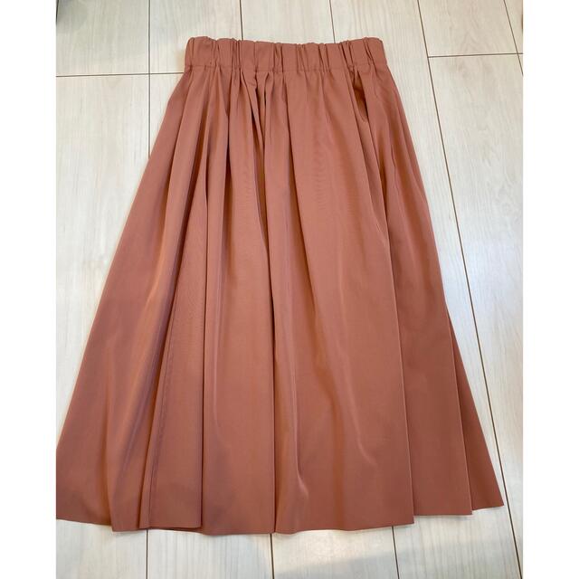 SHIPS(シップス)のSHIPS リバーシブル　スカート　Aライン　膝丈　ブラウン　サーモンピンク　 レディースのスカート(ひざ丈スカート)の商品写真