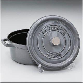 ストウブ(STAUB)のストウブ  Staub ピコ ココット ラウンド 24cm グラファイトグレー(鍋/フライパン)