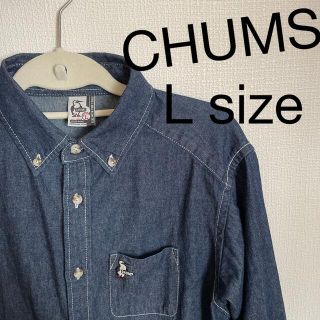 チャムス(CHUMS)のCHUMS シャツワンピース　Lサイズ(ひざ丈ワンピース)