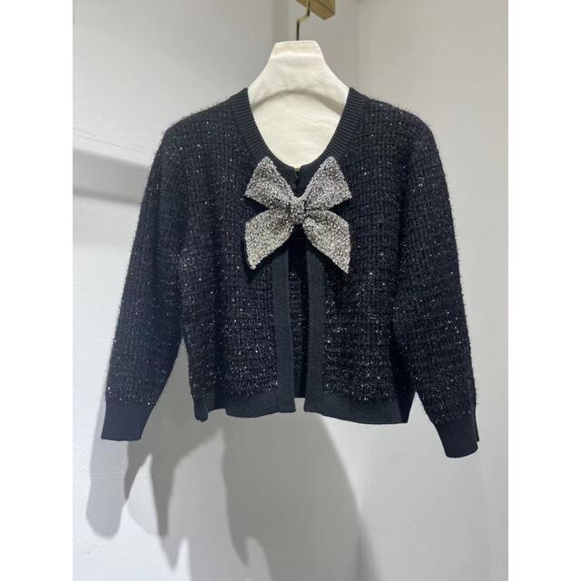 Alice+Olivia(アリスアンドオリビア)の❤️★Alice olive 新作新品    黒　カーディガン　オシャレ レディースのトップス(カーディガン)の商品写真