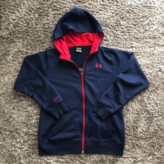 アンダーアーマー(UNDER ARMOUR)の☆美品☆アンダーアーマー パーカー　紺/赤　ジュニア　145〜155cm(その他)