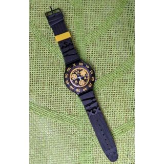 スウォッチ(swatch)の腕時計　メンズ　レディース　電池なし　swatchスウォッチ　アナログ　黒✕黄(腕時計(アナログ))