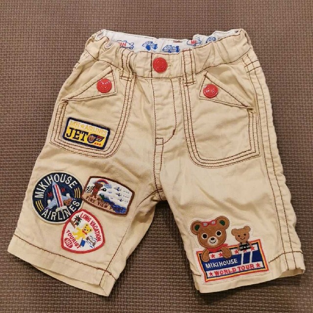 ミキハウス ハーフパンツ ワッペン ロゴ デニムミキハウス ハーフ ミキハウス ハーフパンツ ワッペン ロゴ デニムミキハウス ハーフ