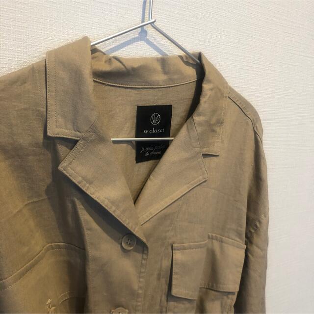 w closet(ダブルクローゼット)のダブルクローゼット　シャツ　ジャケット　ベルト付き レディースのトップス(シャツ/ブラウス(半袖/袖なし))の商品写真