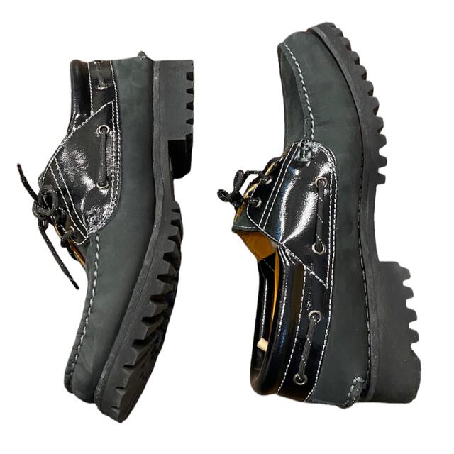 Timberland(ティンバーランド)のtimberland 3eye ブラック　デッキシューズ　26.5cm 古着 メンズの靴/シューズ(デッキシューズ)の商品写真