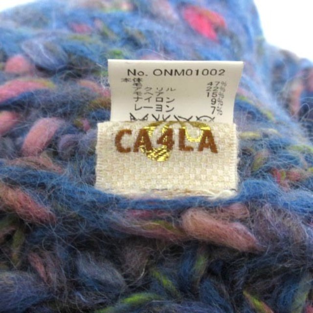 CA4LA(カシラ)のカシラ CA4LA ニット 帽子 レディース 耳当て付き ウール モヘア混 青系 レディースの帽子(ニット帽/ビーニー)の商品写真