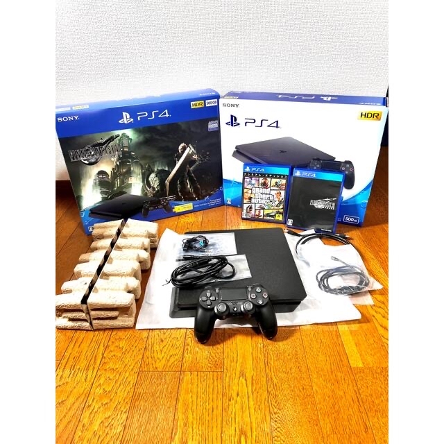 PlayStation4(プレイステーション4)のPlayStation4  FF7リメイクパッケージ　500GB  エンタメ/ホビーのゲームソフト/ゲーム機本体(家庭用ゲーム機本体)の商品写真