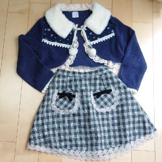 アクシーズファム(axes femme)のaxes femme kids ボレロ カーディガン ＆スカート　セット(カーディガン)