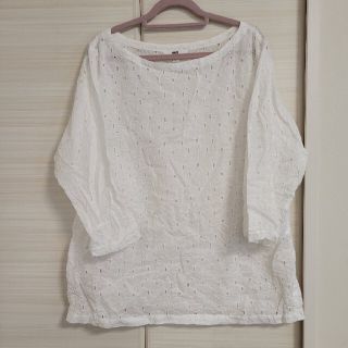 ユニクロ(UNIQLO)の【ゆうほの様専用】XL コットンレースブラウス(シャツ/ブラウス(長袖/七分))