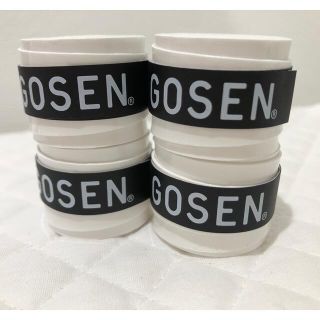 ゴーセン(GOSEN)のGOSEN グリップテープ 4個★迅速発送 白色 ゴーセン マイバチ✳︎色変更可(その他)