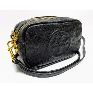 トリーバーチ(Tory Burch)のトリーバーチ　ミニショルダー　ペリーボンベ　カメラバッグ クロスボディバッグ 黒(ショルダーバッグ)