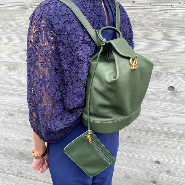 オンラインストア卸売り LOEWE アントン レザー リュックサック ポーチ