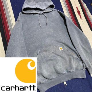 カーハート(carhartt)の90s 古着 カーハート メキシコ製 パーカー くすみカラー ロゴタグ ゆるだぼ(パーカー)