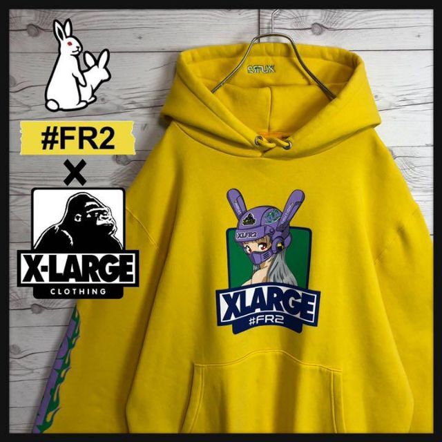 【最高デザイン】 FR2 XLARGE 限定コラボ 即完売モデル 希少 パーカー