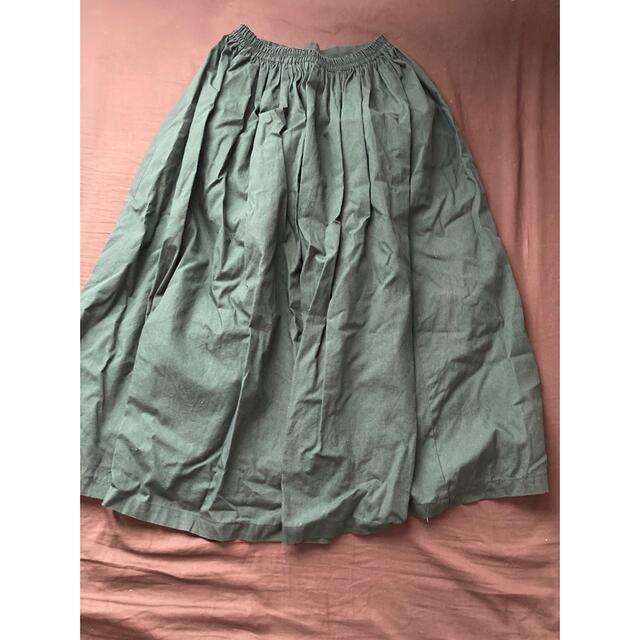 深緑　ミモレ丈スカート レディースのスカート(ひざ丈スカート)の商品写真