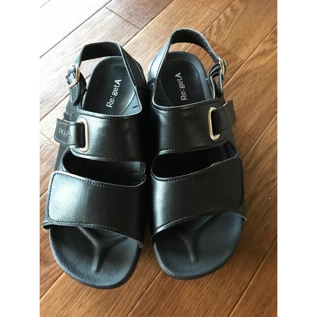 Re:getA(リゲッタ)のリゲッタ　Ｍサイズ　BLACK レディースの靴/シューズ(サンダル)の商品写真