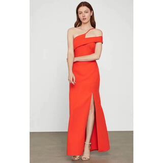 ビーシービージーマックスアズリア(BCBGMAXAZRIA)のsale❤️BCBGMAXAZRIA新作新品　オレンジ　ロングワンピース　ドレス(ロングドレス)