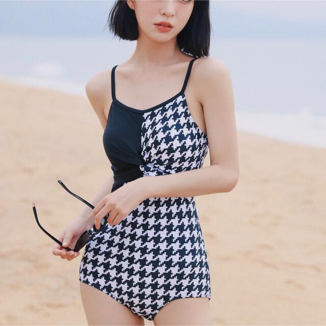 奉呈 新品 上品な千鳥格子バックレスワンピース水着Lサイズ韓国ファッション 新品 上品な千鳥格子バックレスワンピース水着Lサイズ韓国ファッション