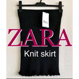 ザラ(ZARA)のZARA リブ　ニット　スカート(ミニスカート)