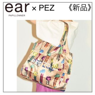 イアパピヨネ(ear PAPILLONNER)のベージュ ZOO エコバッグ・PEZ（ペッツ）×ear(エコバッグ)