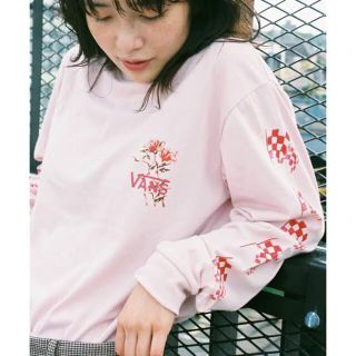 カスタネ(Kastane)のkastane vans コラボレーションTシャツ　ピンク(Tシャツ(長袖/七分))