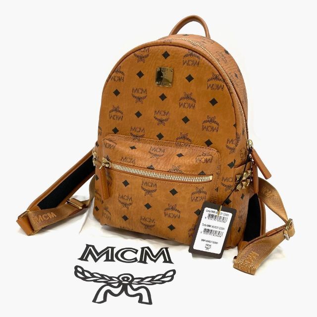 贅沢 新品未使用 - MCM バックパック リュック サイドスタッズ Sサイズ