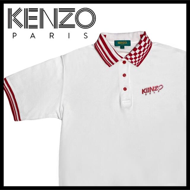 KENZO ケンゾー ポロシャツ 半袖 日本製 ゴルフウェア 半袖 白 ホワイト