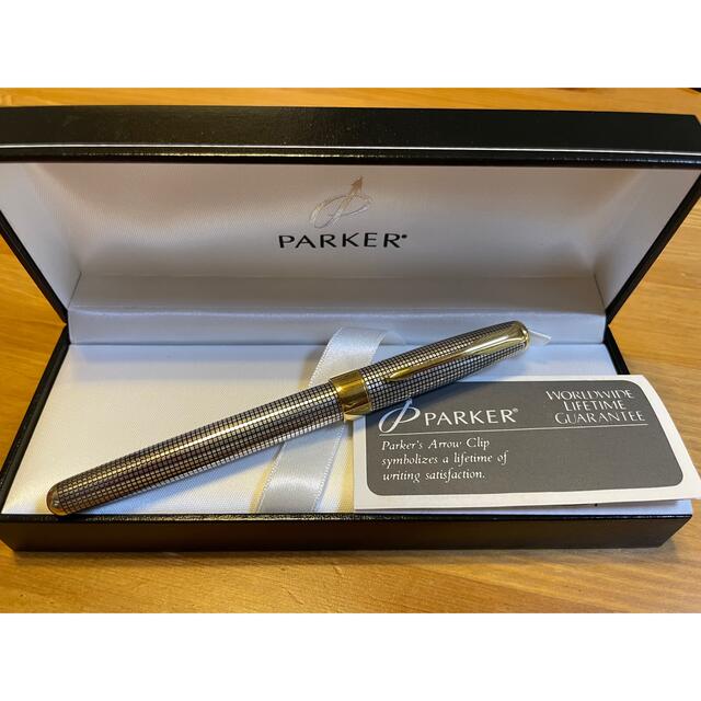 Parker(パーカー)の【コンバーター付】パーカー ソネット シズレGT スターリングシルバー 万年筆 インテリア/住まい/日用品の文房具(ペン/マーカー)の商品写真