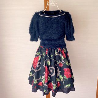 新品未使用wink  miu sweet waist jumper skirt