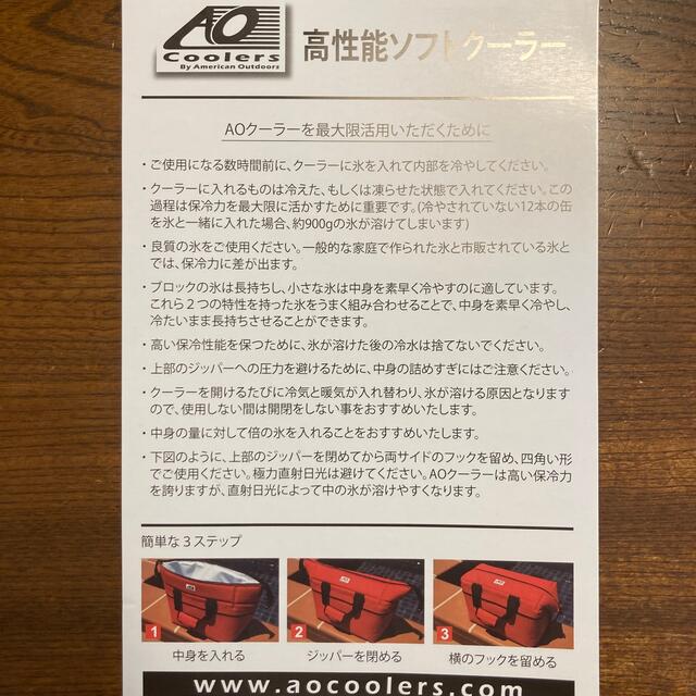 AO ソフトクーラー　12L スポーツ/アウトドアのアウトドア(その他)の商品写真