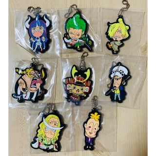 ワンピース(ONE PIECE)のワンピース　ラバーマスコット　うるてぃ　ゾロ　サンジ　チョッパー　ロー　白ひげ(キャラクターグッズ)