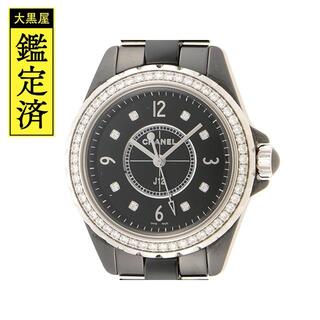 シャネル(CHANEL)のシャネル　J12　33mm　ダイヤベゼル　クオーツ　レディース【430】(腕時計)