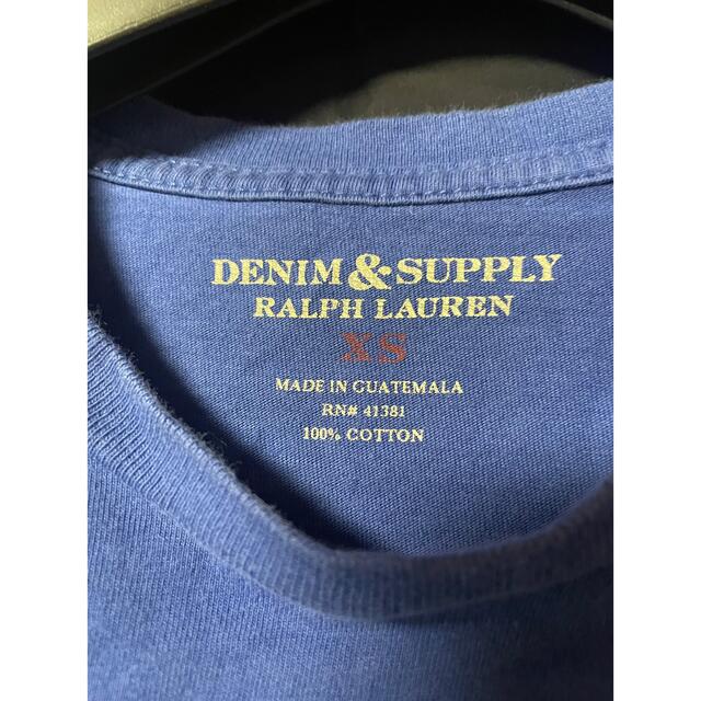 Denim & Supply Ralph Lauren(デニムアンドサプライラルフローレン)のdenim&supply ralph lauren ブルー　tシャツ レディースのトップス(Tシャツ(半袖/袖なし))の商品写真