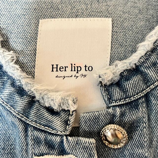 Her lip to(ハーリップトゥ)の♡ herlipto  Everyday Denim Jacket♡ レディースのジャケット/アウター(Gジャン/デニムジャケット)の商品写真