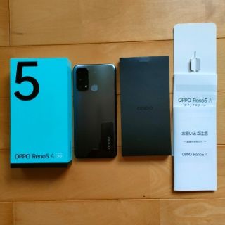 オッポ(OPPO)のOPPO Reno5 A　シルバーブラック(スマートフォン本体)