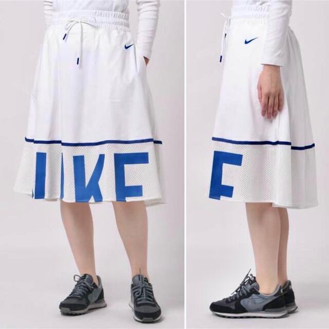 NIKE(ナイキ)のほぼ未使用 NIKE ナイキ ウィメンズ メッシュ スカート ドローコード レディースのスカート(ひざ丈スカート)の商品写真