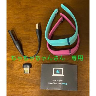 Fitbit flexバンド2本と充電ケーブル(トレーニング用品)