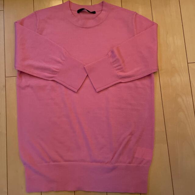 MELROSE(メルローズ)のリエス メルローズ  ニット　ピンク　クルーネック レディースのトップス(ニット/セーター)の商品写真