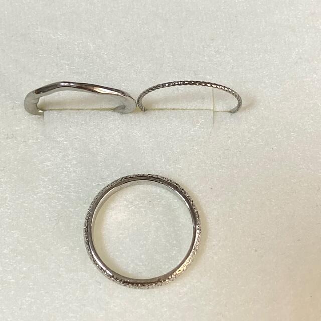 シルバーリング3本セット レディースのアクセサリー(リング(指輪))の商品写真