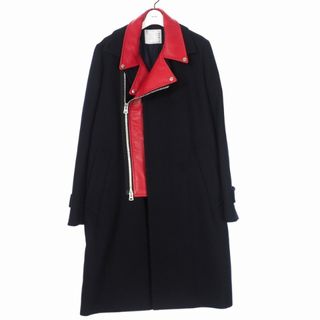 サカイ(sacai)のサカイ sacai ライダース レイヤード ステンカラー コート 再構築(ステンカラーコート)